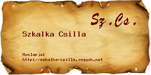 Szkalka Csilla névjegykártya